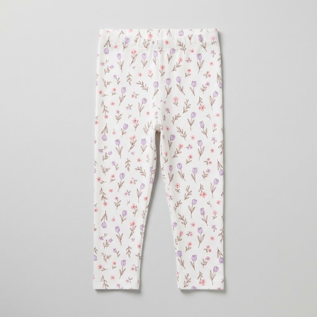 Baby Girls Leggings Set – Pack of 3 (Floral, Blush Pink, Coral)