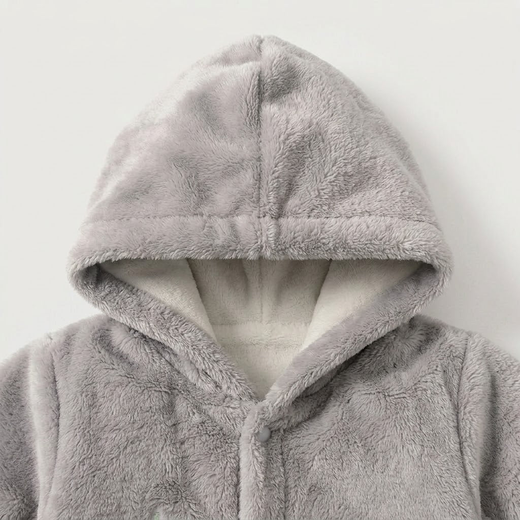 Piano Bear Fleece Hooded Pramsuit