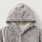 Piano Bear Fleece Hooded Pramsuit