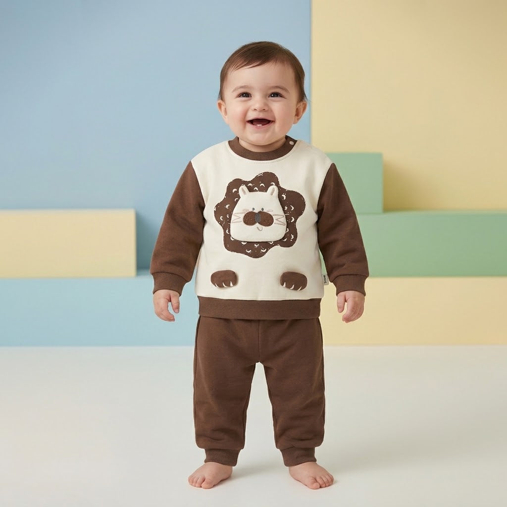 Lion Cub Fleece Sweatshirt Set