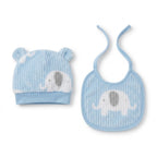 Blue Elephant 5-Piece Newborn Velour Set