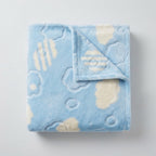 Super Soft Blue Cloud Zipper Blanket – Newborn