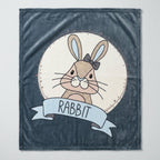Super Soft Rabbit Baby Blanket – Slate Blue (Large)