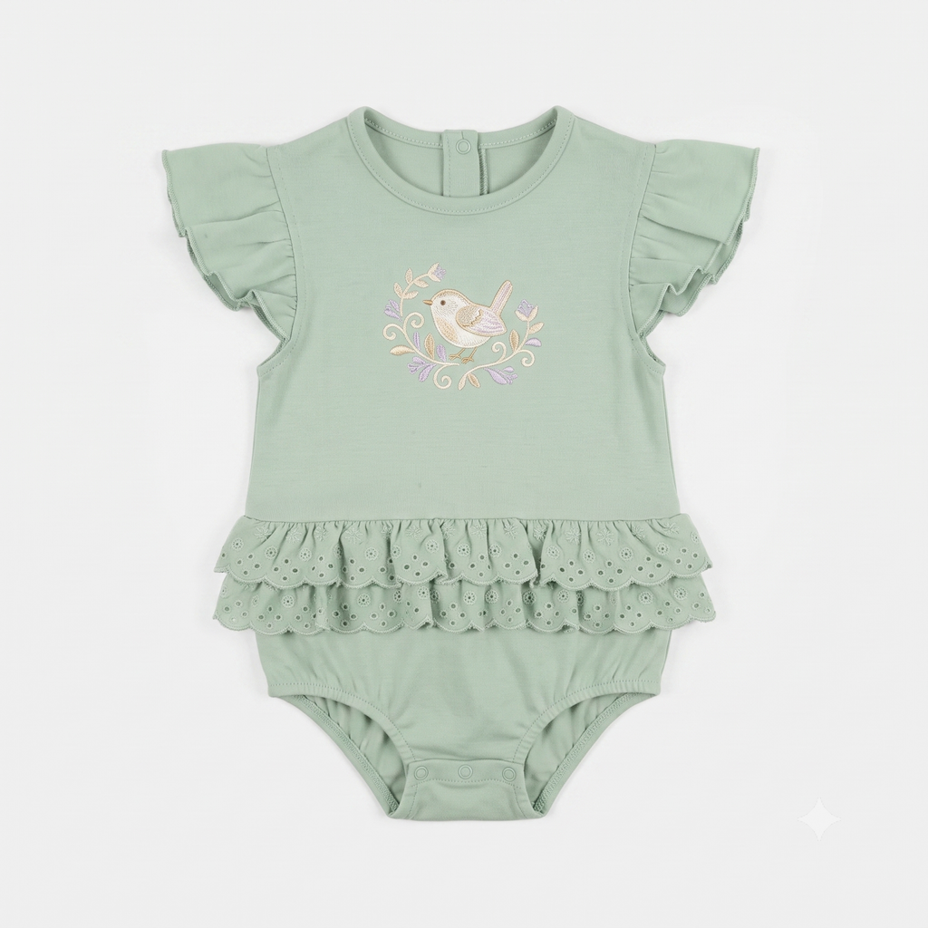 Bird Interlock Romper – Pista