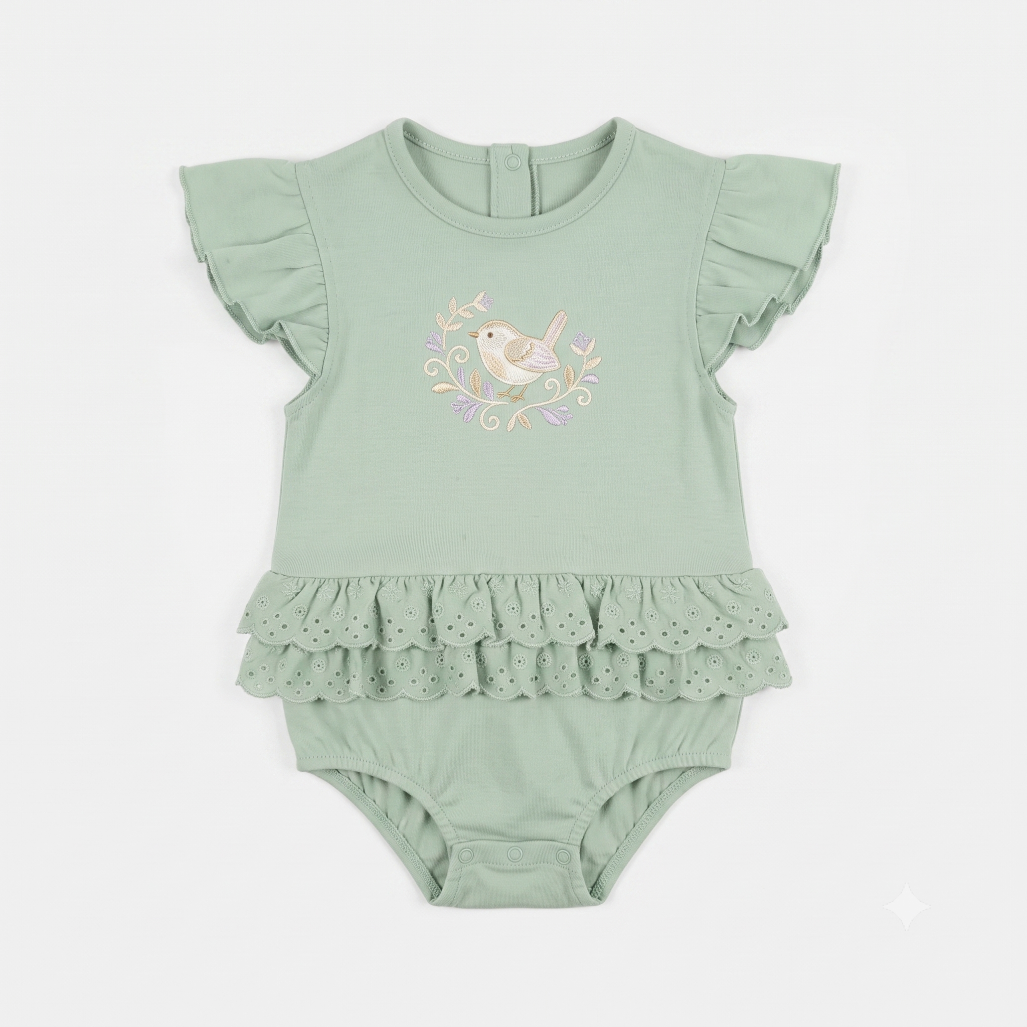 Bird Interlock Romper – Pista