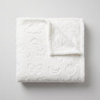 Super Soft Embossed Baby Blanket – White (Medium)