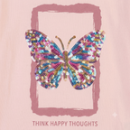 Butterfly Rib Tee – Blush Pink