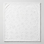 Super Soft Embossed Baby Blanket – White (Medium)