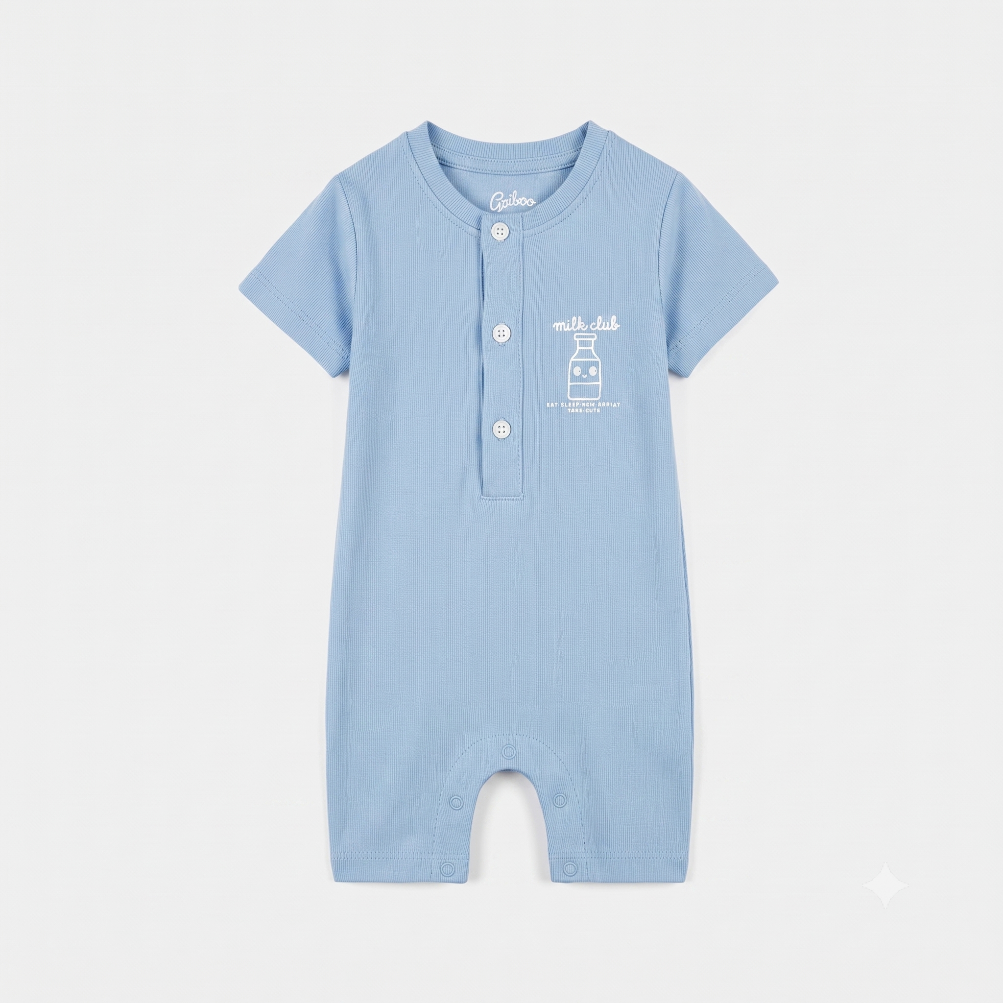 Infant Boys Cotton Romper MILK CLUB - Blue