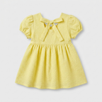 Sunshine Puff-Sleeve Tie-Back Dress