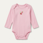 Strawberry Patch Pack of 3 Long Sleeve Bodysuits