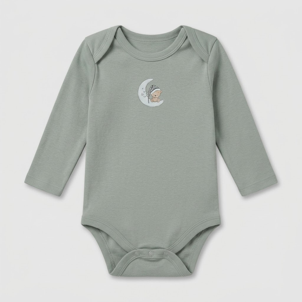 Sleepy Teddy Pack of 3 Long Sleeve Bodysuits