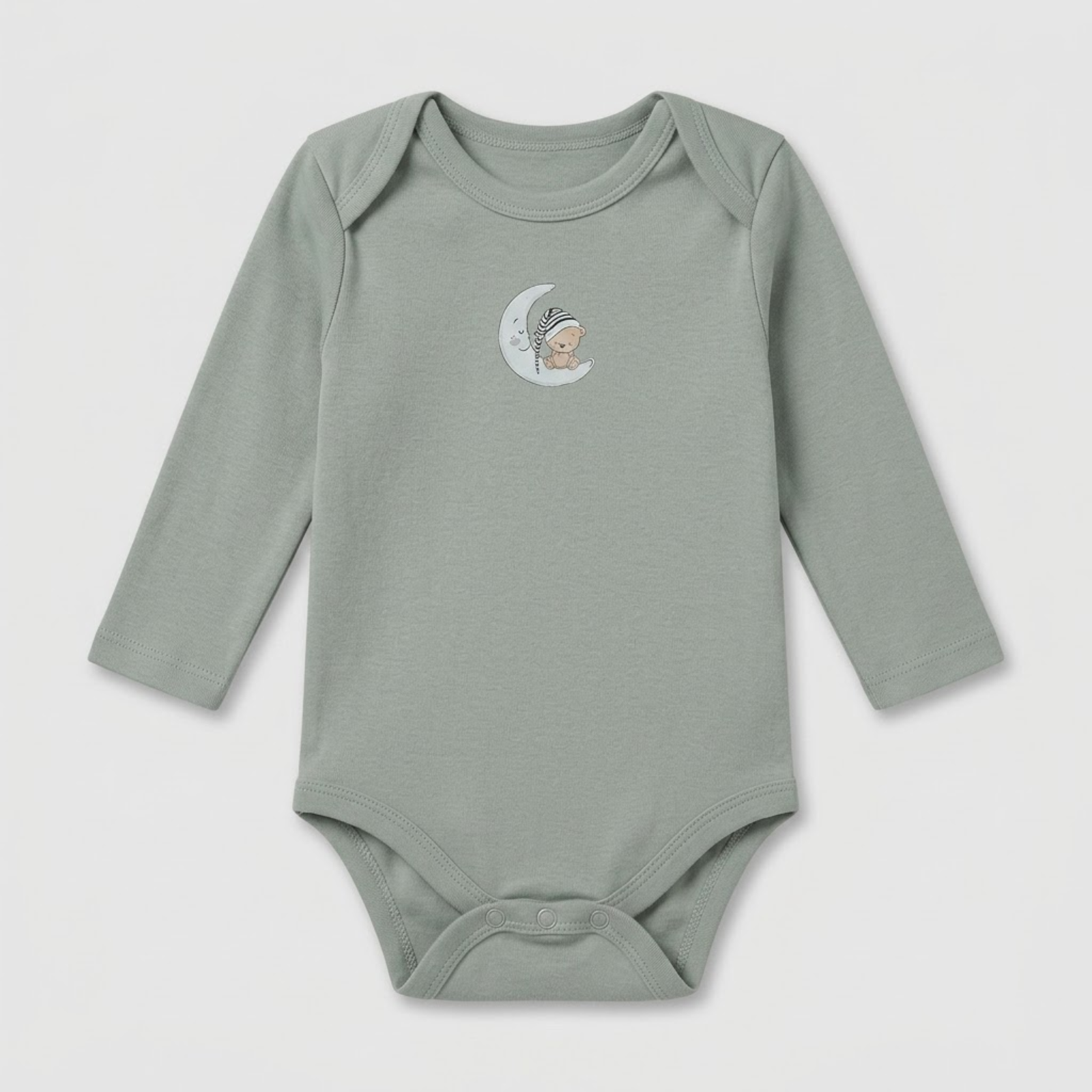 Sleepy Teddy Pack of 3 Long Sleeve Bodysuits