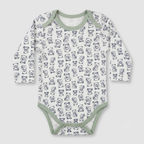 Sleepy Teddy Pack of 3 Long Sleeve Bodysuits