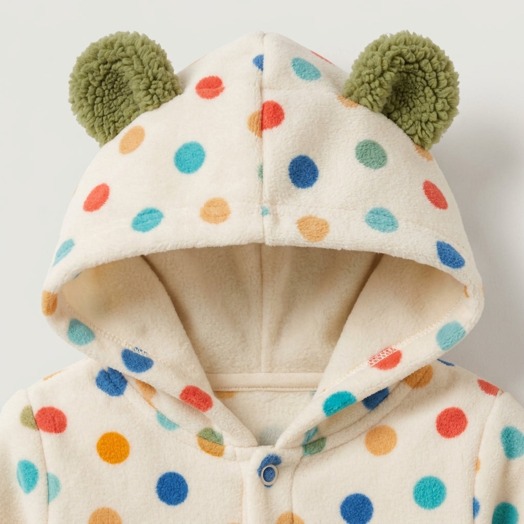 Polka Dot Giraffe Hooded Pramsuit
