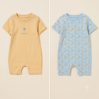 Sunny Days Jerry Romper – Sky Blue & Yellow