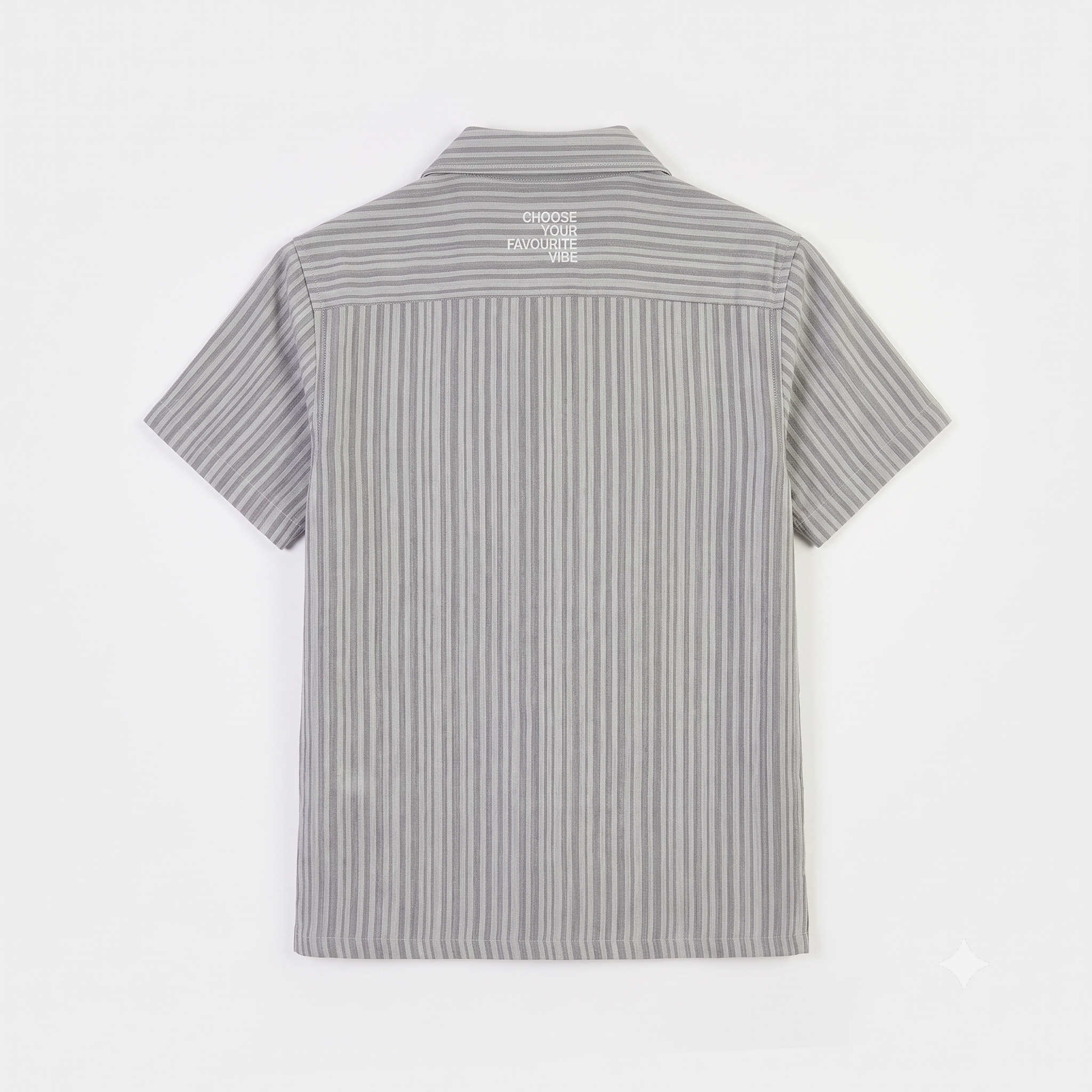 Choose Your Vibe Stripe Shirt – Grey
