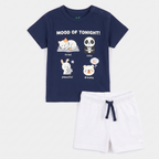 Tonights Mood Interlock Suit – Navy Blue