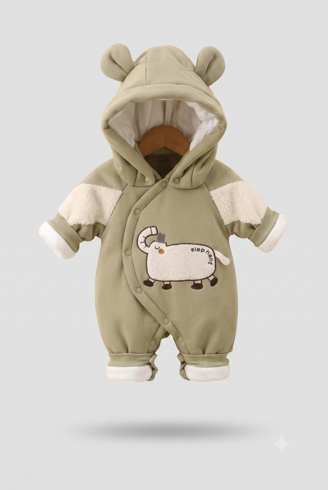 Elephant Theme Fleece Romper