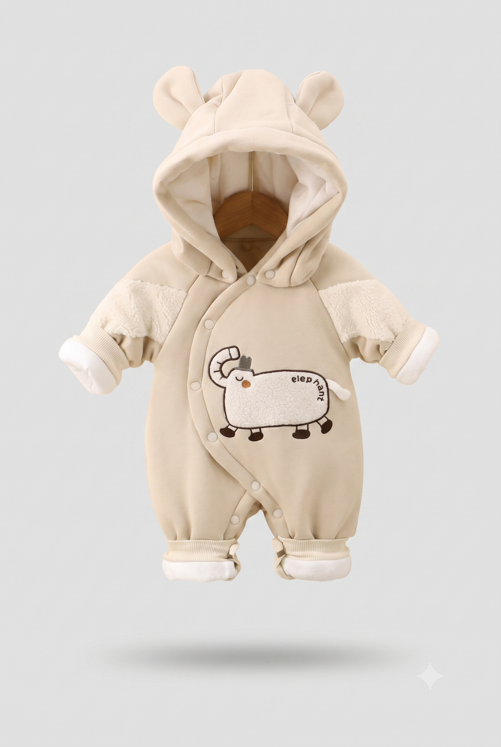 Elephant Theme Fleece Romper