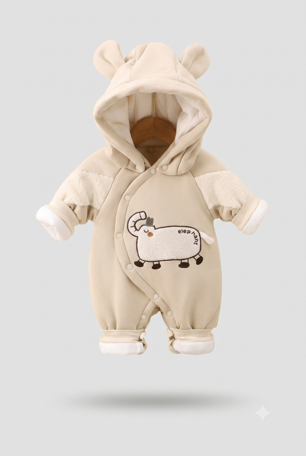 Elephant Theme Fleece Romper