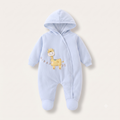 Girrafe Quilted Romper – Blue