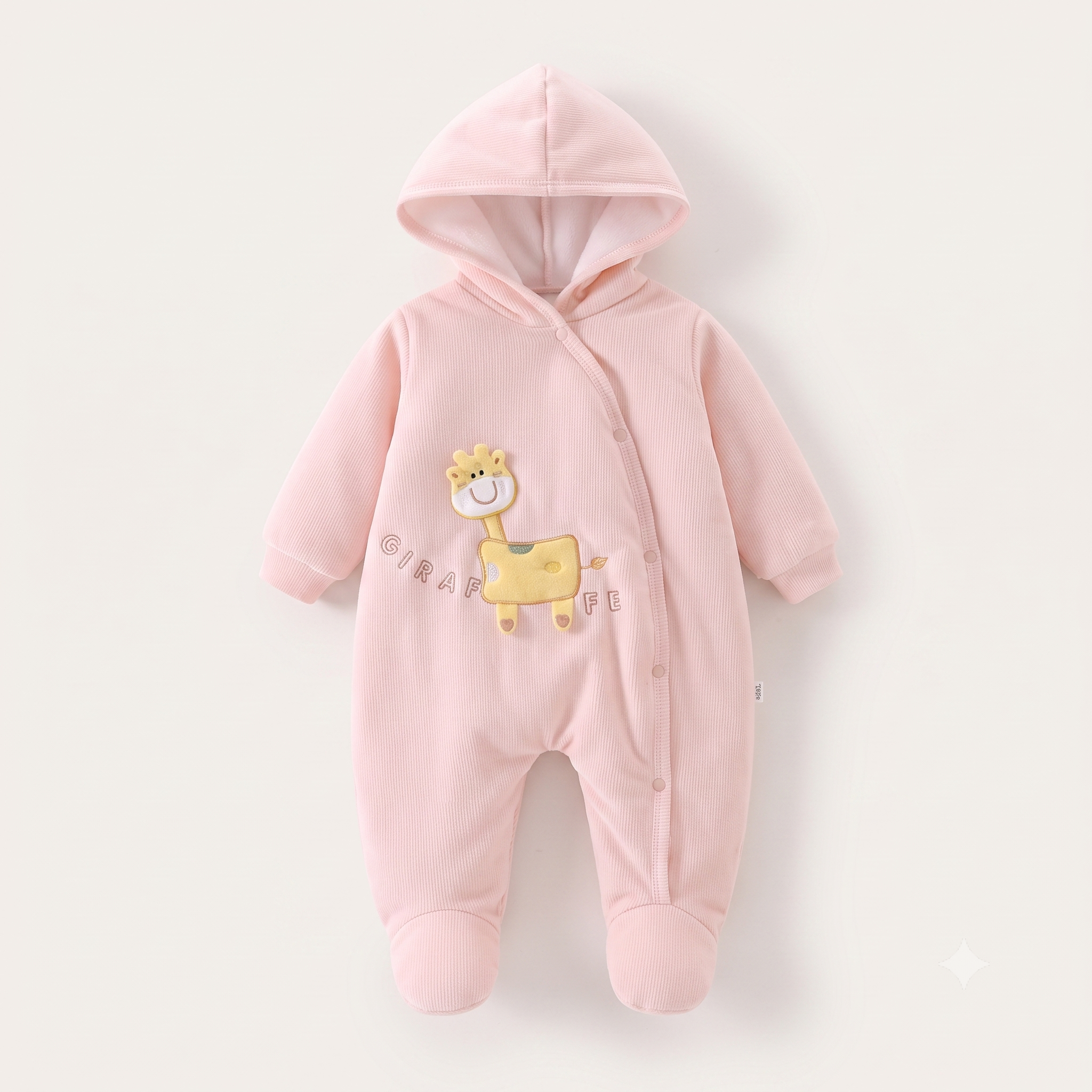 Giraffe Quilted Romper – Pink