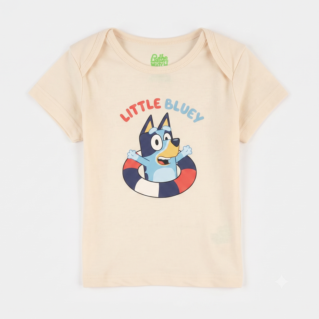 Bluey Romper & Tee Set – Off-White & Navy