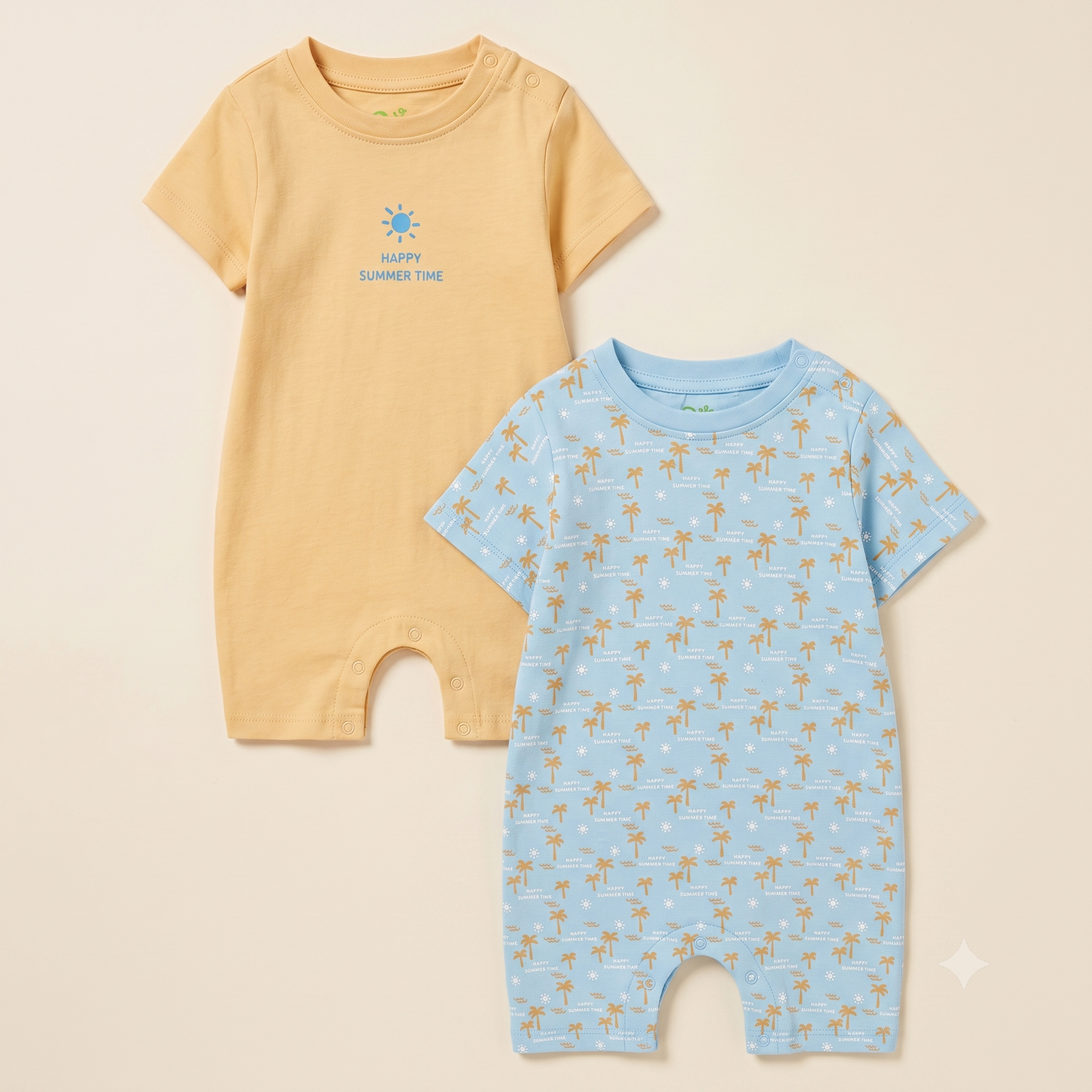 Sunny Days Jerry Romper – Sky Blue & Yellow