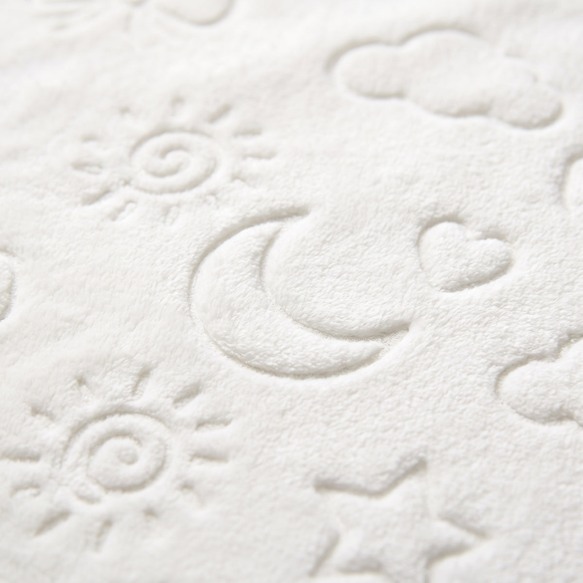 Super Soft Embossed Baby Blanket – White (Medium)