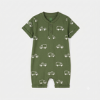 Little Truck Romper – Army Green