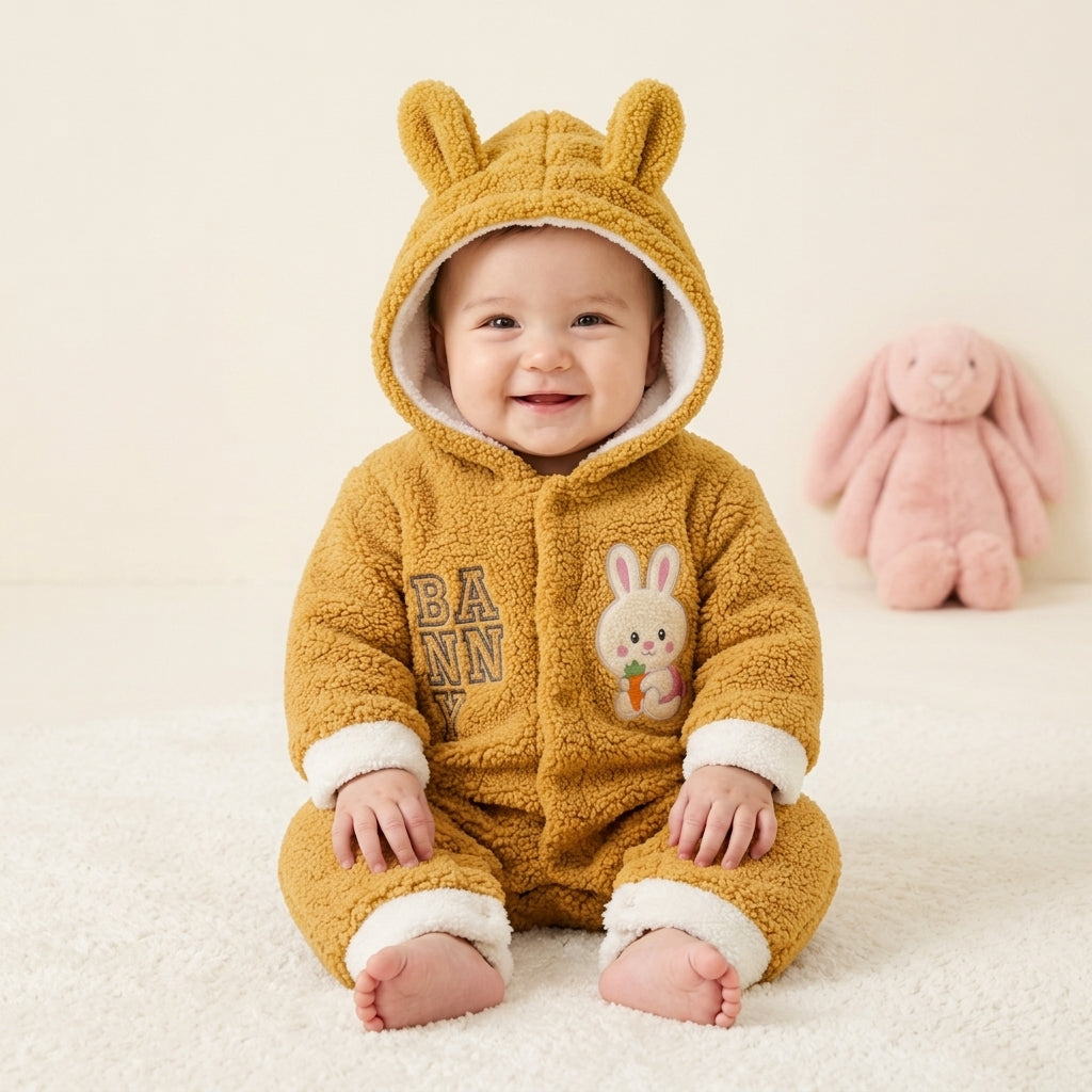Banny Bunny Fleece Hooded Pramsuit