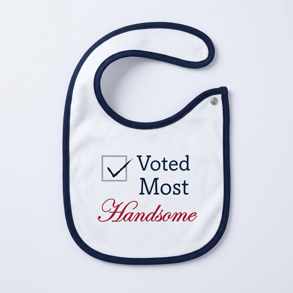 Voted Most Handsome 2-Pack Bib Set