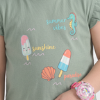 Beach Time Interlock Suit – Green