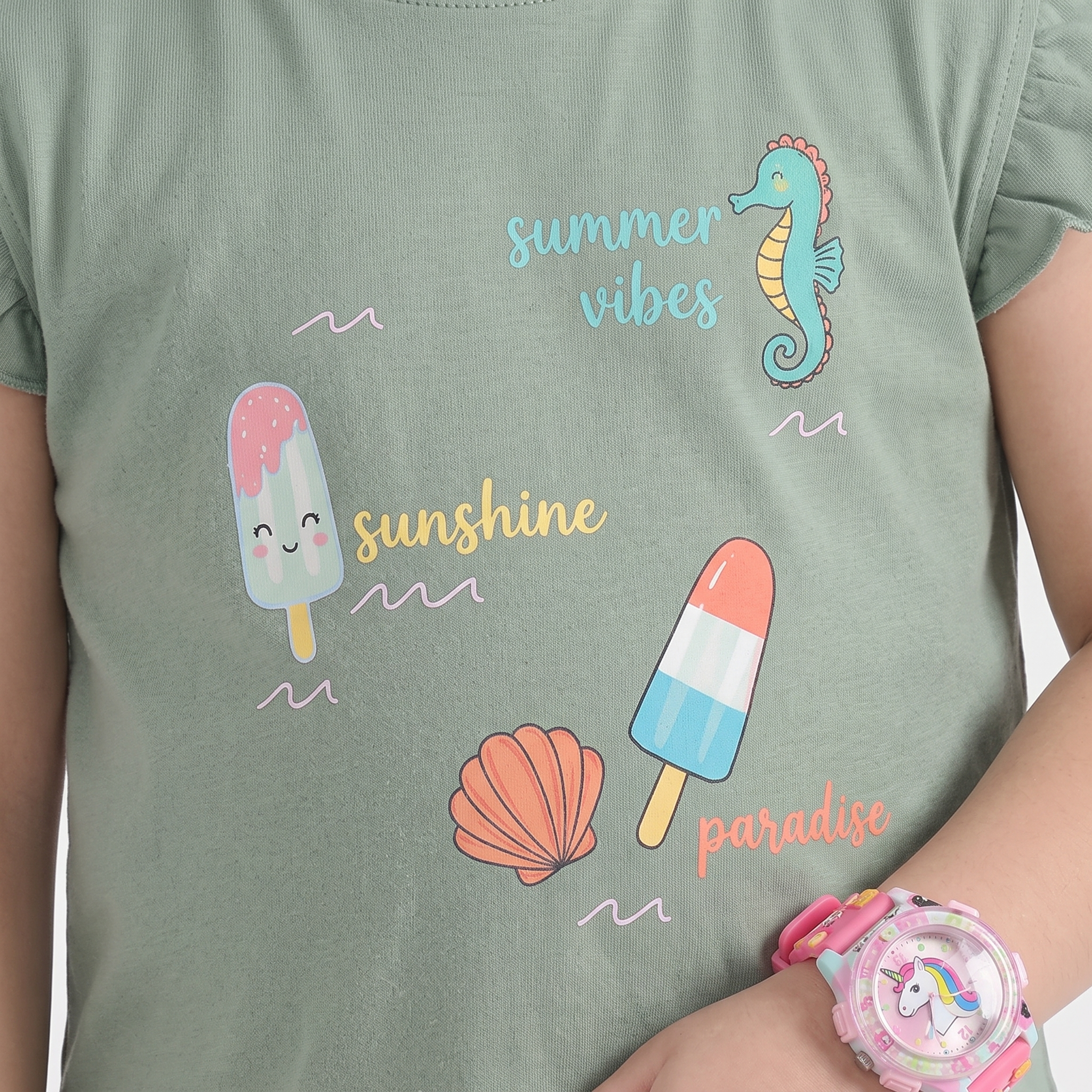 Beach Time Interlock Suit – Green