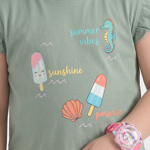 Beach Time Interlock Suit – Green