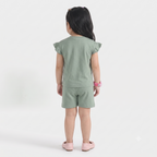 Beach Time Interlock Suit – Green