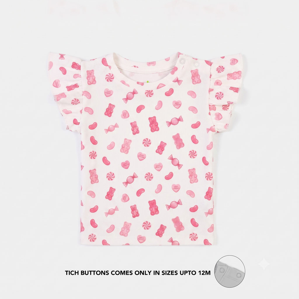 Candy Rib-Knit Tee – Off-White