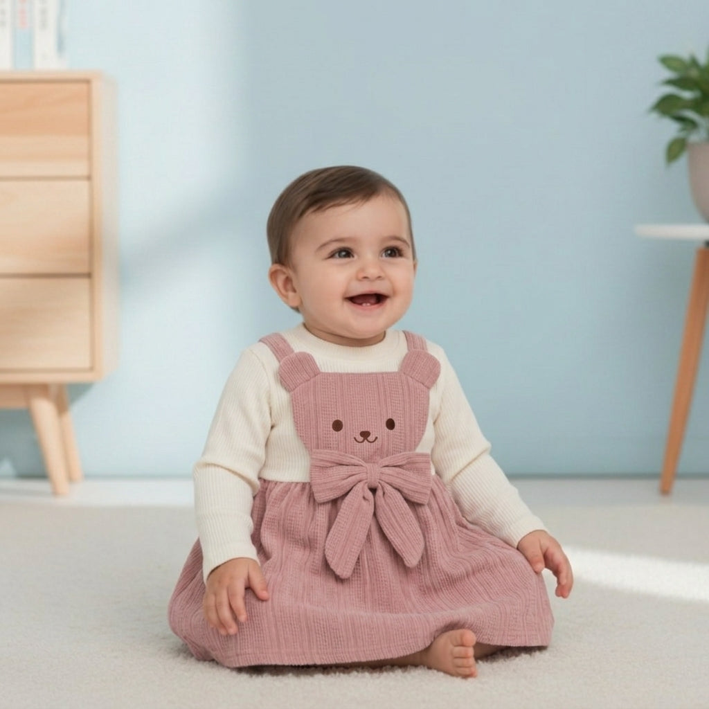 Honeybear Pinafore Set – Terry