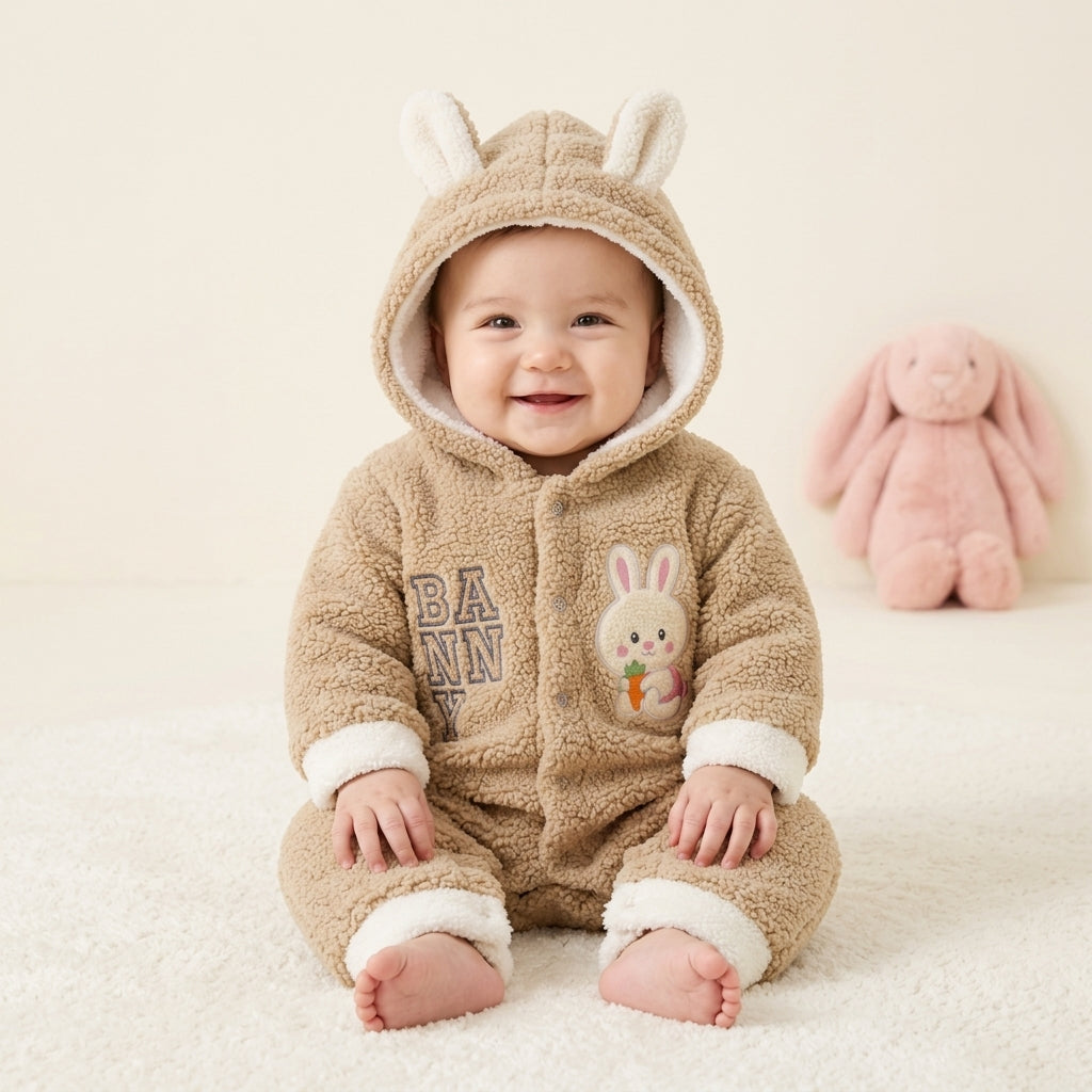 Banny Bunny Fleece Hooded Pramsuit