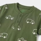 Little Truck Romper – Army Green