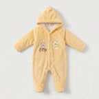 Piano Bear Fleece Hooded Pramsuit