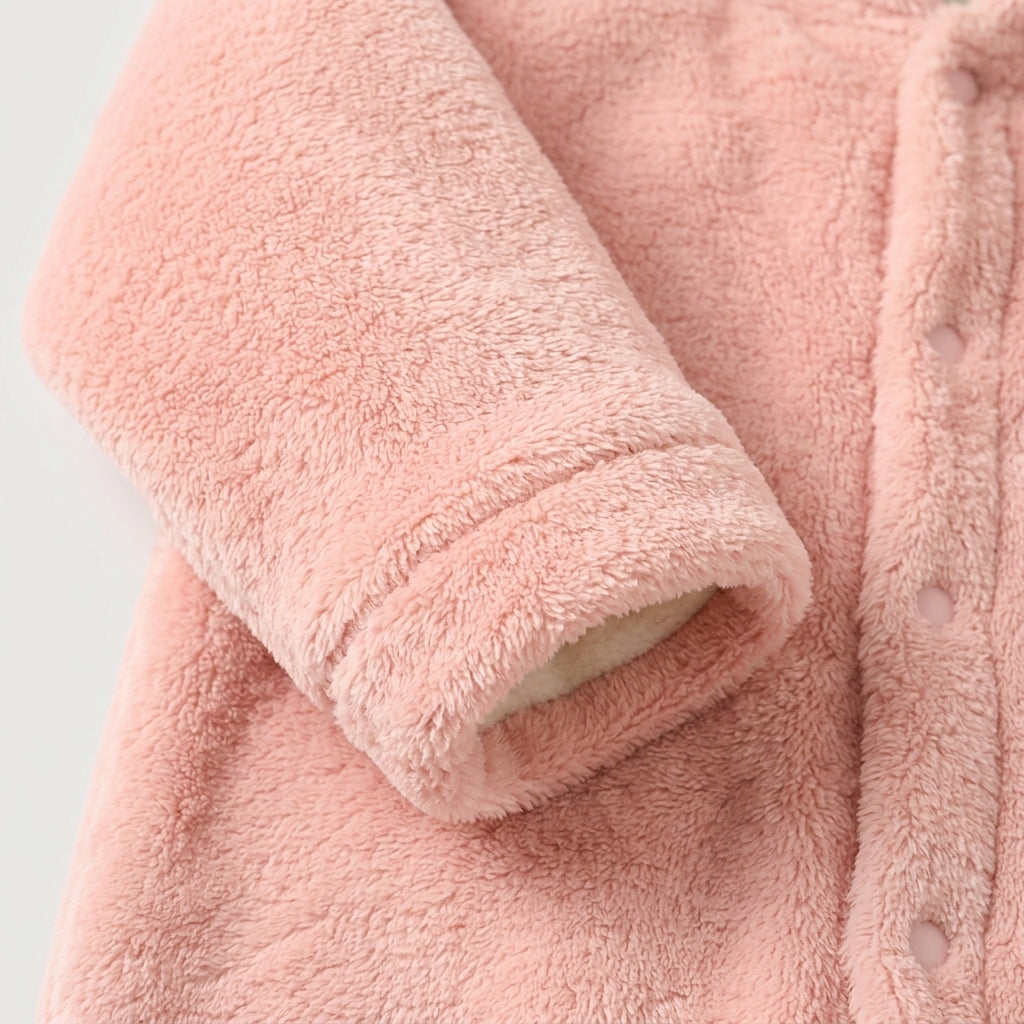 Piano Bear Fleece Hooded Pramsuit