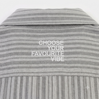 Choose Your Vibe Stripe Shirt – Grey