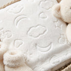 Super Soft Embossed Baby Blanket – White (Medium)
