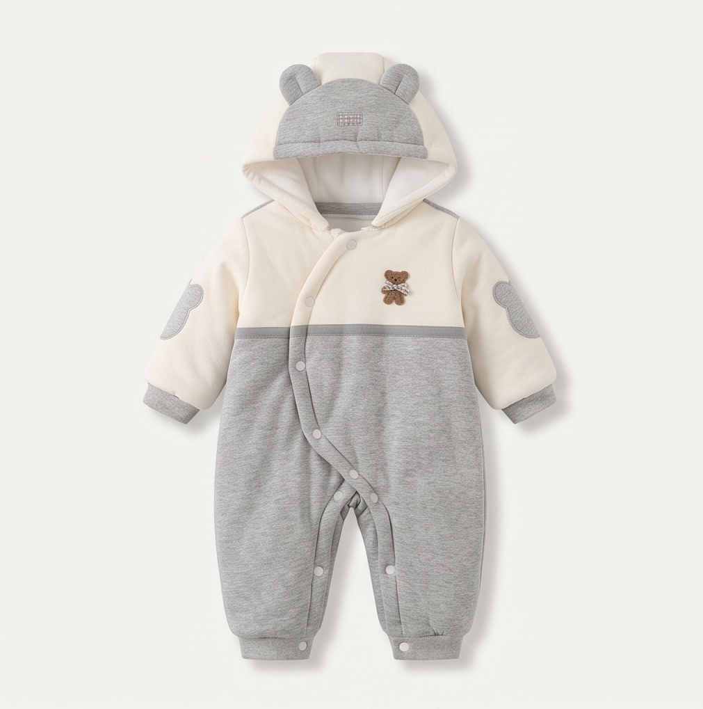 Teddy Thermal Hooded Romper