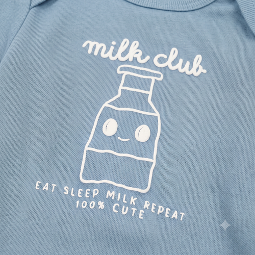 Infant Boys Cotton Romper MILK CLUB - Blue
