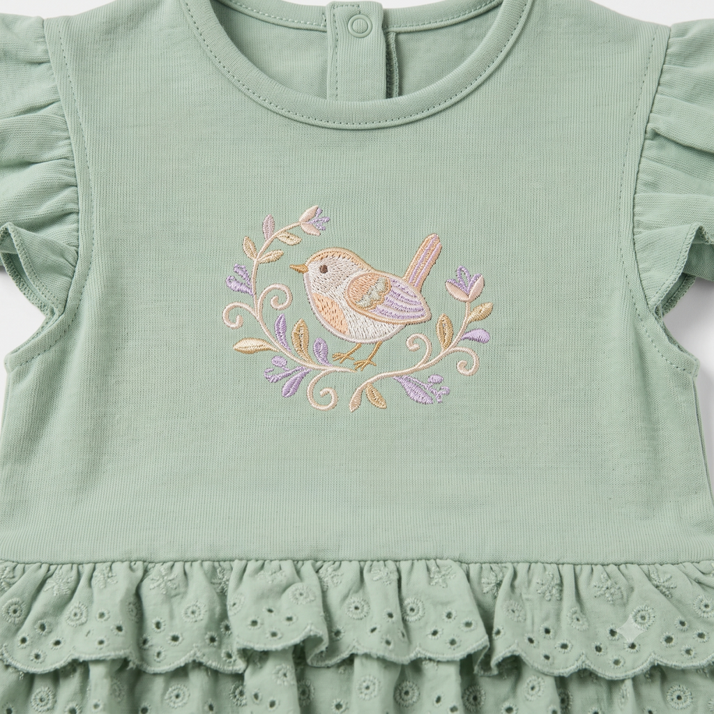 Bird Interlock Romper – Pista
