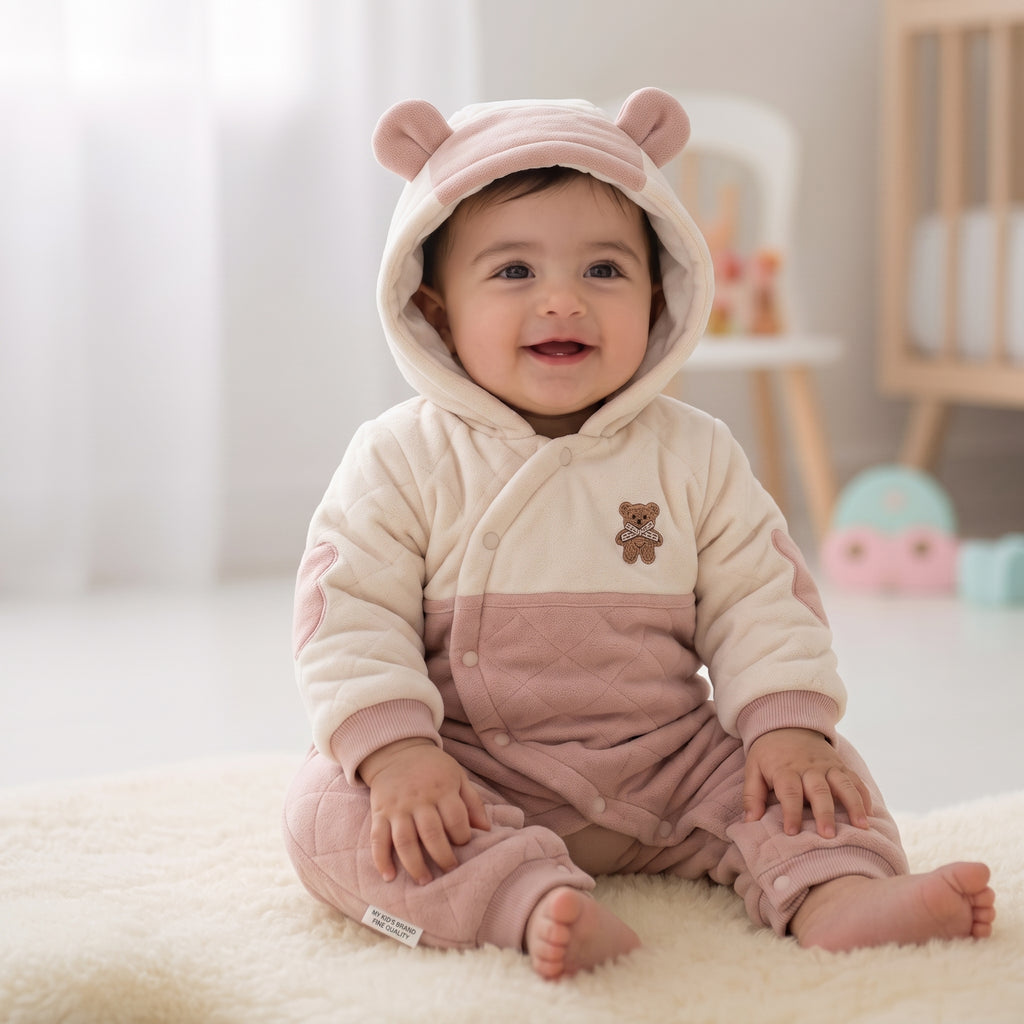 Teddy Thermal Hooded Romper
