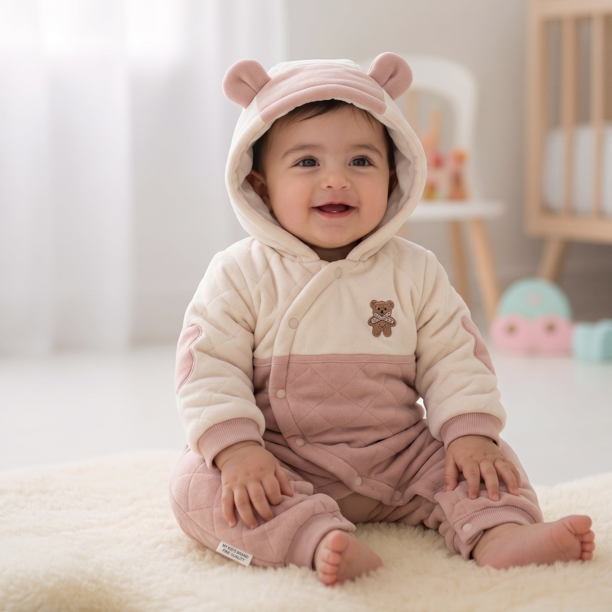 Teddy Thermal Hooded Romper